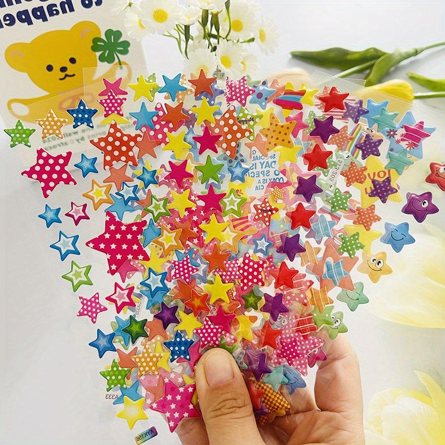 10PCS 3D Star Bubble Stickers - Reward Decals for Scrapbooking, School/Office Sealing Sticker Decor ZSY