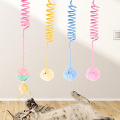 New Pet Cat Toy Hanging Swing with Suction Cup, Cat Teaser Ball, Self-amusement Toy with Elasticity Rope and Ball for Cats To Relieve Boredom.