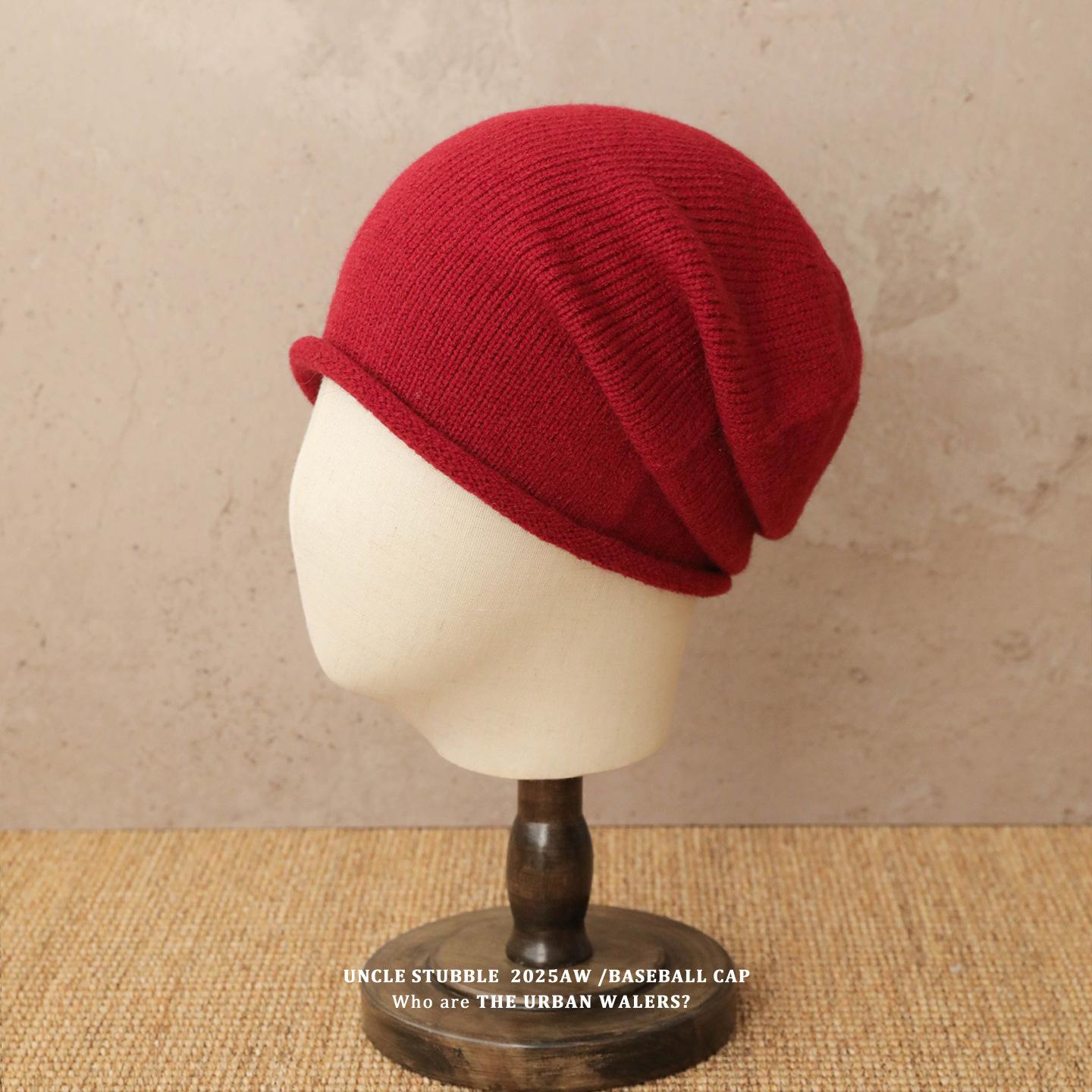 

Вязаная шапка-бини для мужчин и женщин, однотонная, легкая версия, шерстяная шапка, повседневная и универсальная, теплая, с загнутым краем, шапка для холодной погоды average size