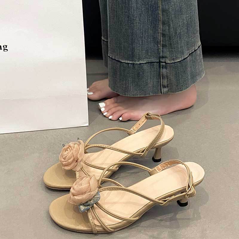 Camellia High Heels Women's Summer with Skirt Sandals Women's New Beautiful High Heels Sandals Women's Summer Wear