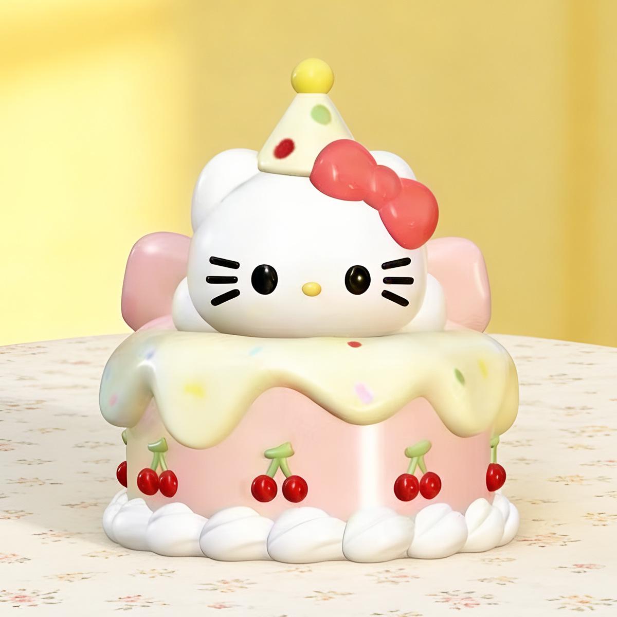 Handmade Cute Sanrio Cartoon Cake Dolls: Unpainted DIY KT Cat & Pompompurin Scented Plaster Ornaments