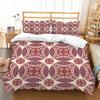 Microfiber Fabric Boho Bedding Sets, Boho Duvet Cover Set, Queen Size, 3D Print, Datura Mandala Flower, 220x240, Comforter