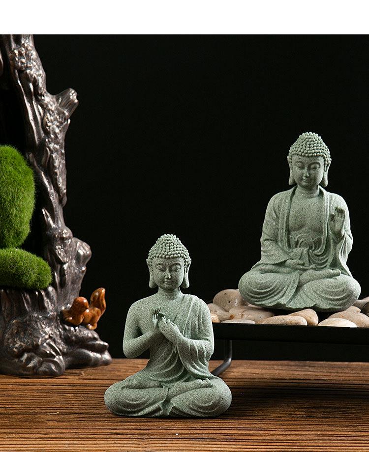 Zen Buddhist Statue Fish Tank Ornaments - Creative Chinese Style Home Decor