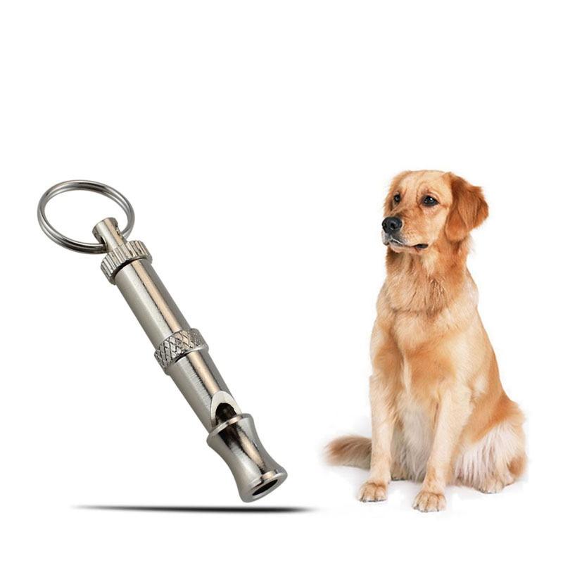 New Dog Whistle Pet Training Whistle Stainless Steel Silver Portable Adjustable Ultrasonic Cat/Dog Behavior Training Aid Tool