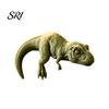 Dinosaur Ornament Funny Ornaments, Decorative Lying Figurine, 3D Cabinet Edge Decor Computer Monitor for Home Office Dino Decoration