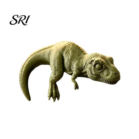 Dinosaur Ornament Funny Ornaments, Decorative Lying Figurine, 3D Cabinet Edge Decor Computer Monitor for Home Office Dino Decoration