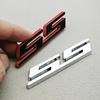 3D Metal Car Styling Red Black Logo SS Sticker Emblem Rear Trunk Badge For Chevrolet Camaro Chevelle Impala Malibu Accessories