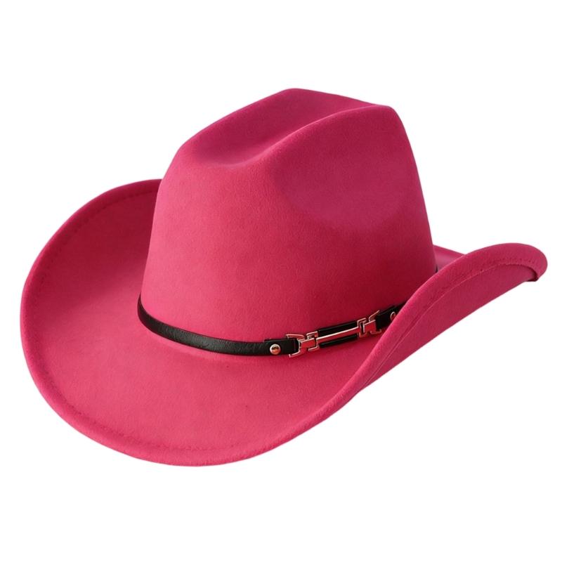 Windproof Cowboy Cap with PU Hat Belt and Wide Brims Design for Enhancing Sun Protections In Outdoor Activity Essential