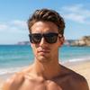 Vintage Wooden Polarized Sunglasses UV400 Handmade Perfect Gift for Men Women [WOODONLY] - Protection, Sunglasses, & (Black)
