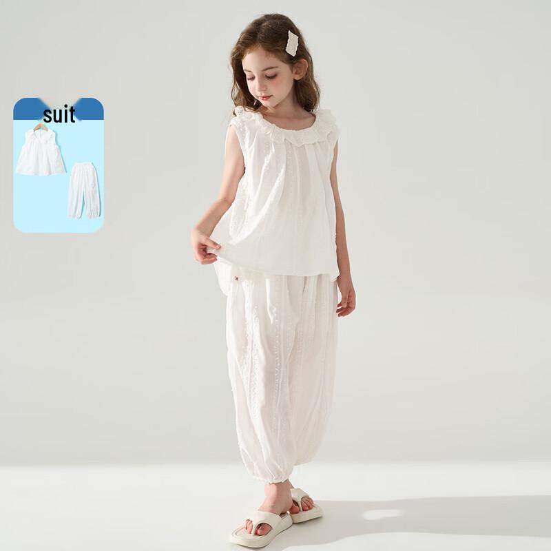 Girls  2026 Summer Doll Collar Vest & Shorts Set 130