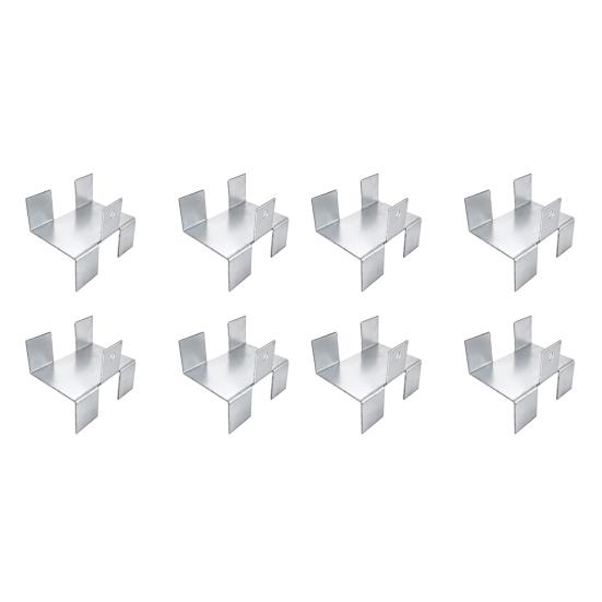 4/8Pcs Carbon Steel Heavy Duty Fixing Clip Fence Panel Bracket Gravel Board Windproof