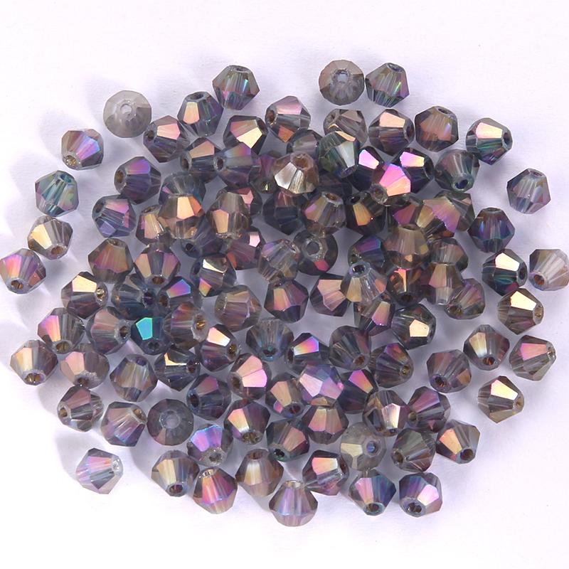 200 Pièces 4MM Perles de Verre Forme Cônes Cristaux Facettés pour la Fabrication de Bijoux Bracelet Collier Boucles d'Oreilles Perles DIY