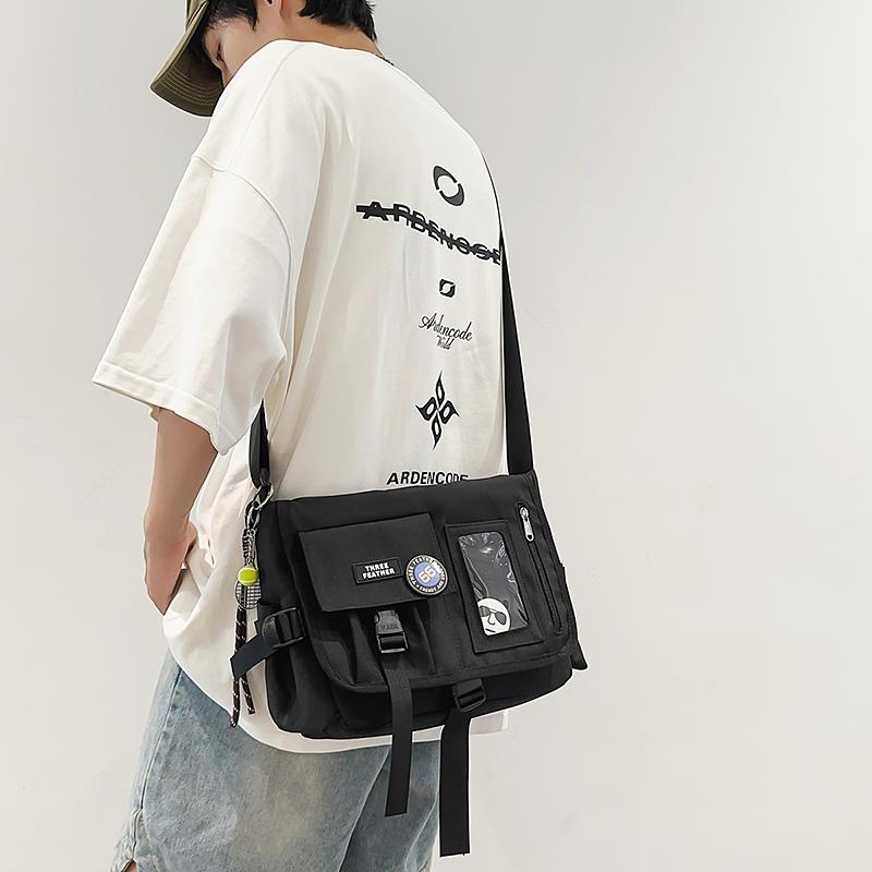 Mäns Messenger-väska Dam Axelväska Pendlar Väska Stor Kapacitet Student Klass Bokväska