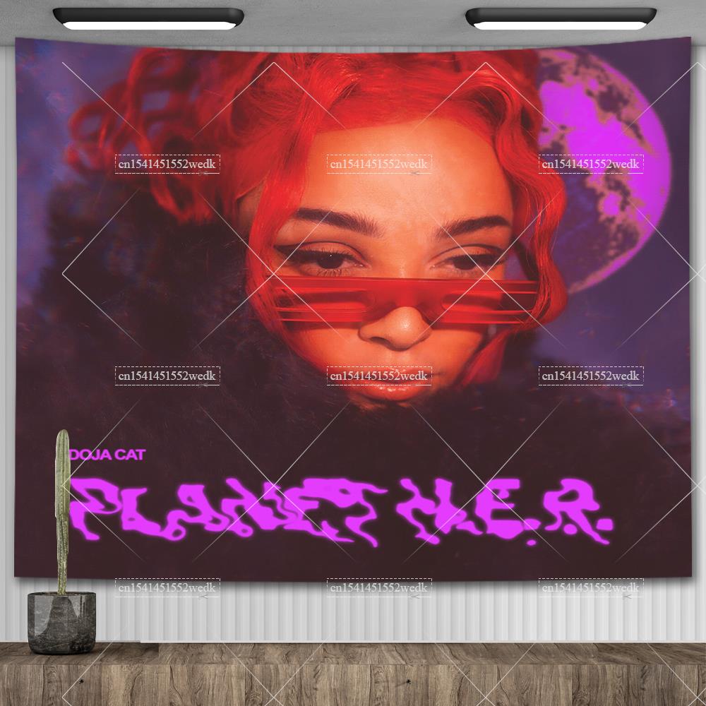 Doja Cat Scarlet Müzik Albümü Kapak Posteri Duvar Asılı Goblen Hiphop Pop Goblenler Estetik Oda Dekorasyonu Arka Plan Bezi