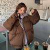 Winter Daunen Baumwolljacke Damen Reißverschluss Locker Gepolsterter Mantel Weiblich Feste Verdickung Warm Puffer Parkas Jacken