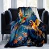 1pc Whimsical Dance of Hummingbirds Blanket  Soft & Cozy, Perfect Gift ,Living Room, Travel, Camping, Car Blankets