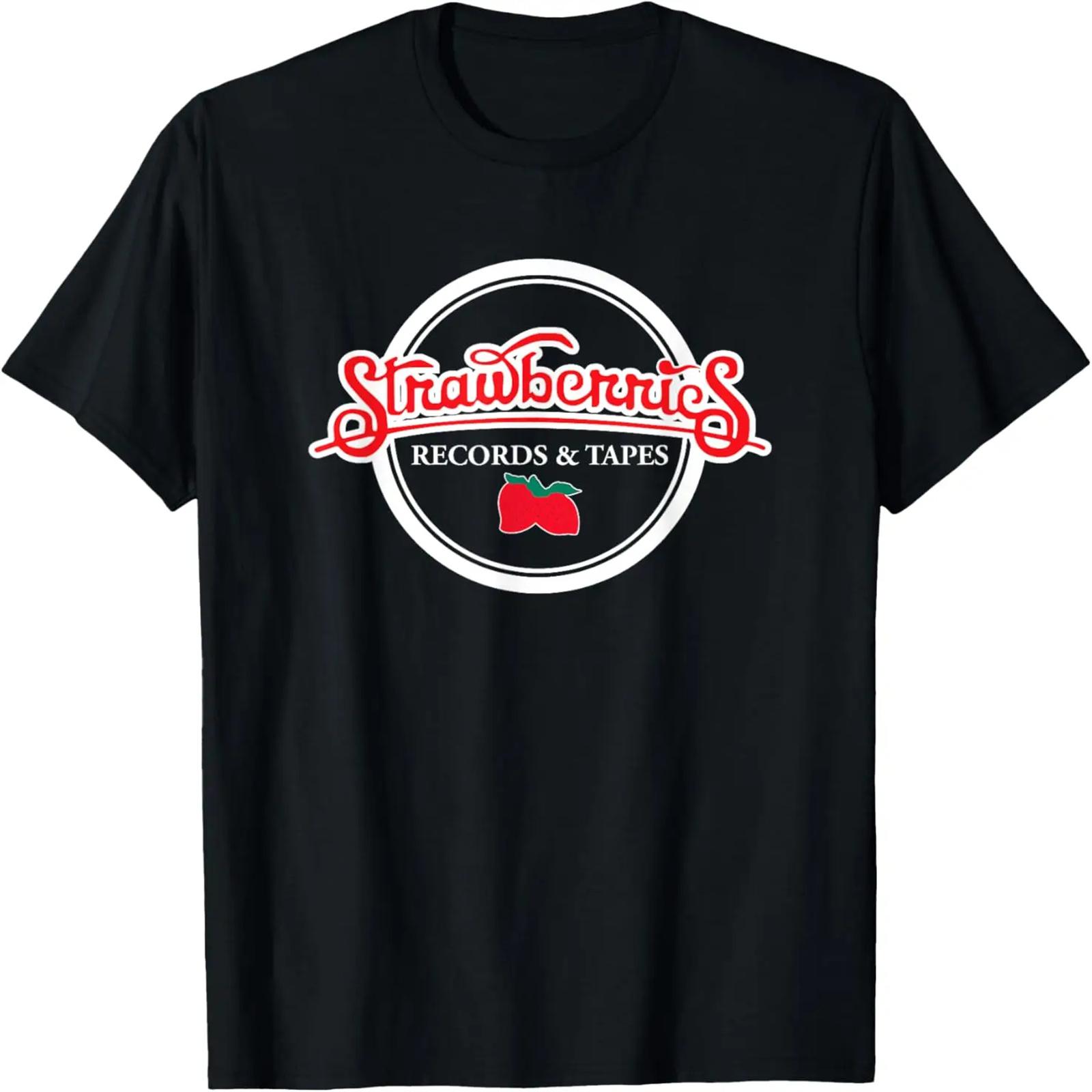 

Strawberries Records & Tapes Vintage Retro Music T-Shirt XXXXXL різнокольоровий
