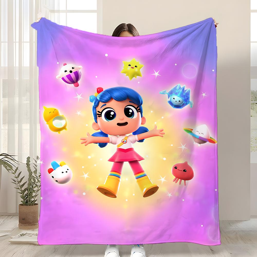 

True and the R-Rainbow Kingdom Throw Kid-Friendly Flannel Throw Blanket Soft Warm Anti-Static Washable All Season 75x90cm