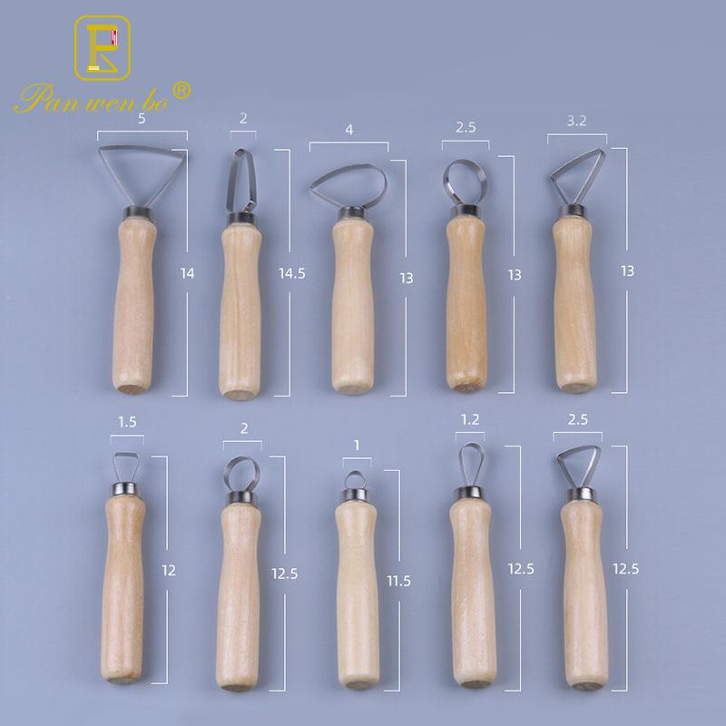 10-teiliges Töpfer- und Tonmodellierwerkzeug-Set mit großköpfigem Messer zum Trimmen und Modellieren