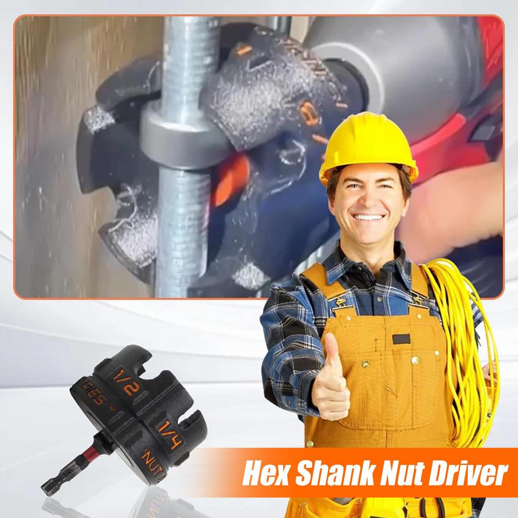 Quick Nut Setter Slotted Wing Nut Drive Kit Portable Attachment No Slipping Maintenance for Home Technicians Projects Automotive