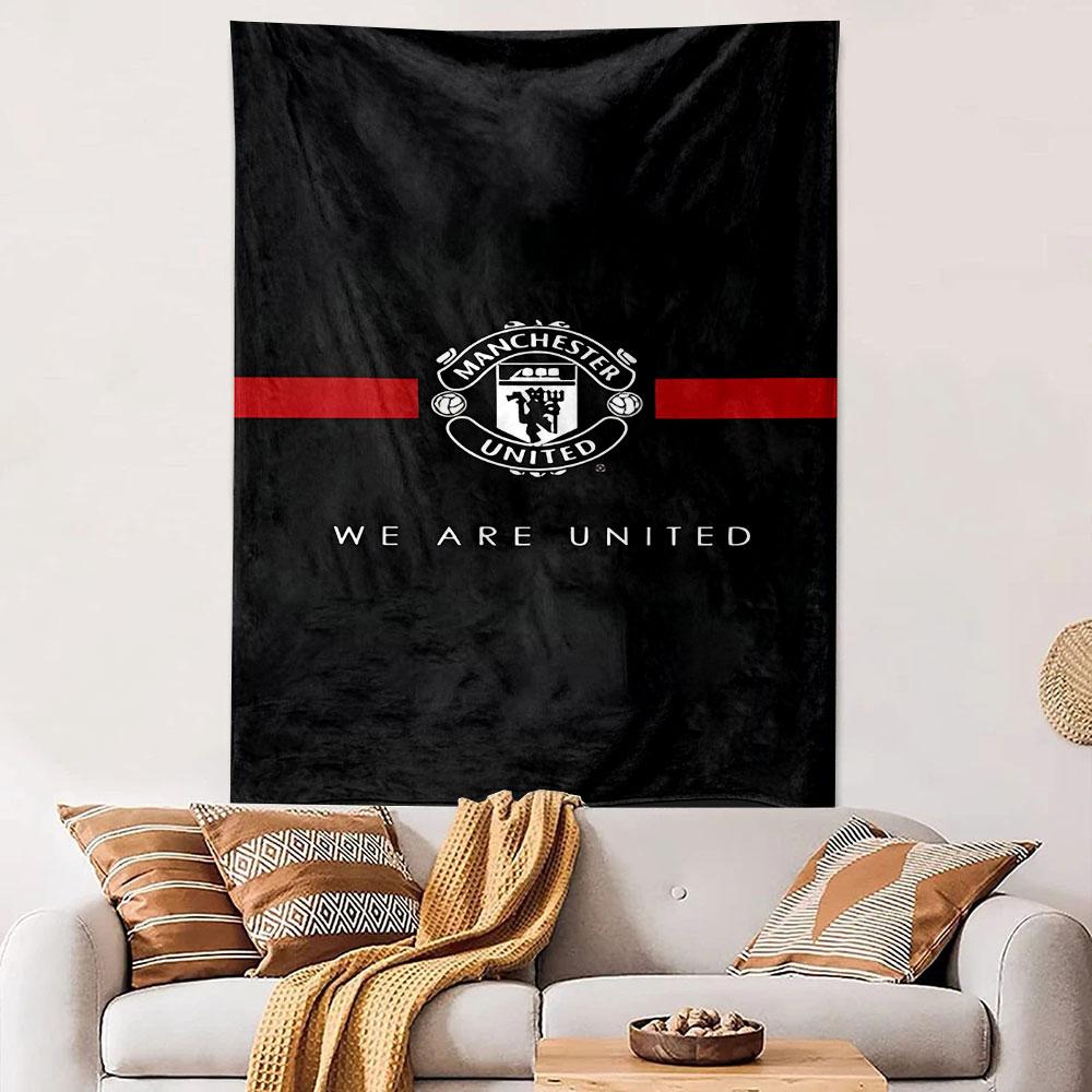 Manchester United Logo Design Patterned tapestry home decor, suitable for bedroom and living room, gift