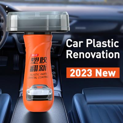 Car Plastic Renovation Restorer Crystal Plated Coating Agent Part Scratch Leather Repair Console Panel Care Polish Cleaner