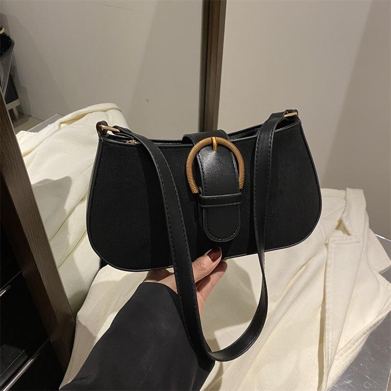 Summer new fashion buckle niche casual commuting versatile shoulder underarm bag premium handbag