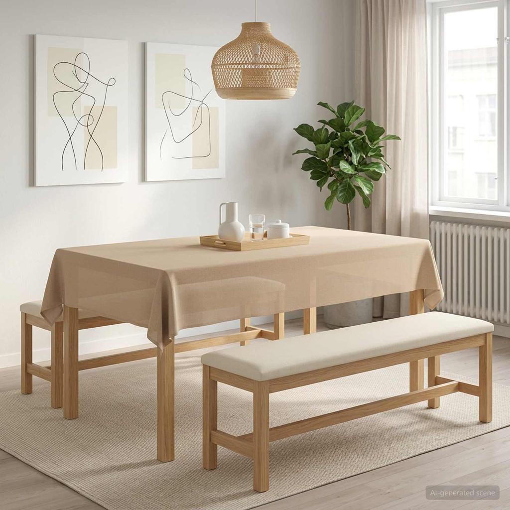 Rectangular Tablecloth Beige 110 x 180 cm