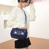 Waterproof Embroidered Oxford Shoulder Bag Multi Pockets Middle Aged Messenger Bag  Handbag