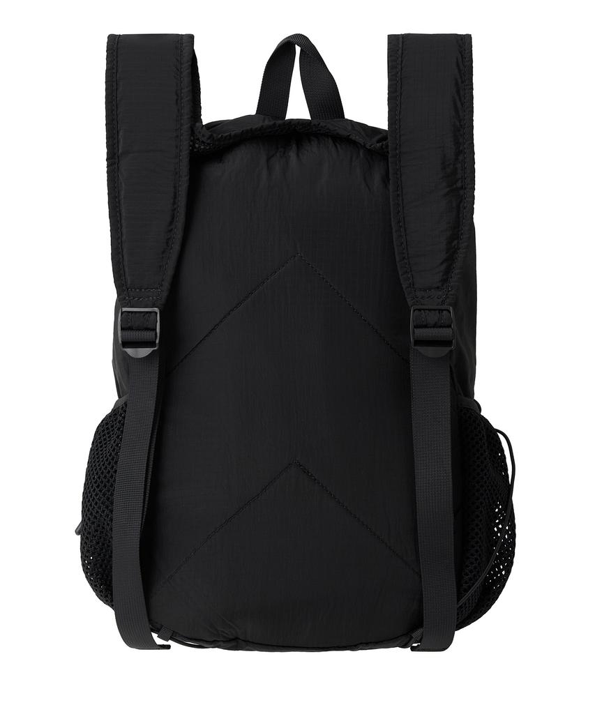 Zeroplanet Nylon Shirred Ribbon Backpack [Black]