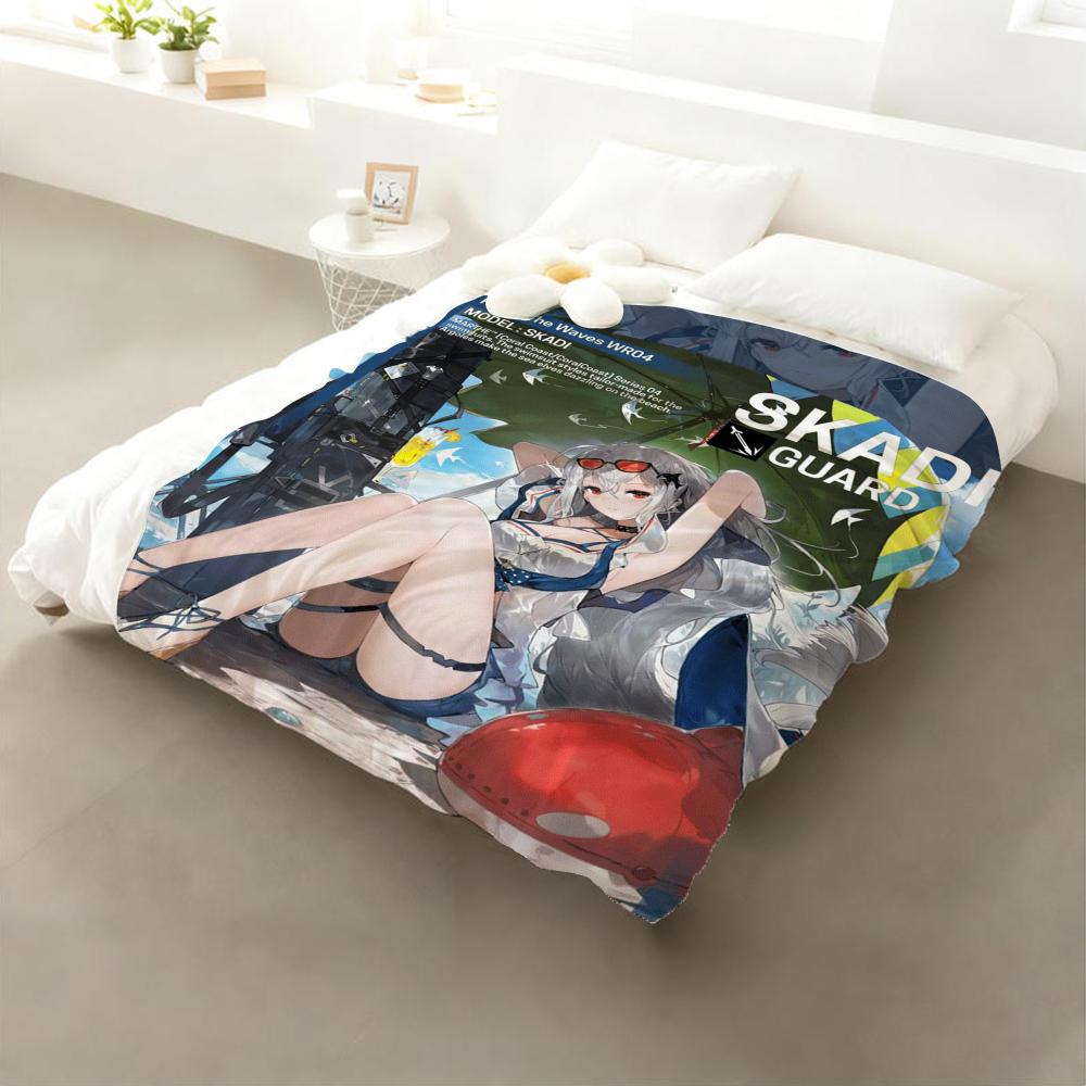 

Game Arknights Throw Flannel Throw Blanket: Soft Kid-Friendly Warm Anti-Static All Season Washable Couch Bed Home 75x90cm