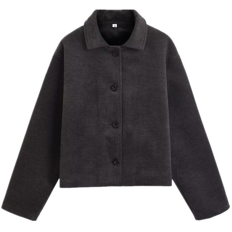 

Fashion Wind 2023 Winter New Arrival Female Casual All-Matching Short Double-Faced Woolen Goods Sheep Blend Outwear 1144437003 Figure Color L