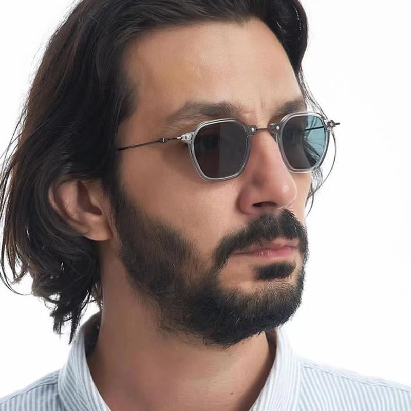 Small Frame Retro Sunglasses Sunglasses Fashion Polygonal Metal Sunglasses