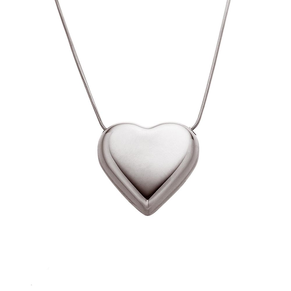 European-American Style Heart Pendant Clavicle Necklace - Gold, Versatile, Simple  Personalized