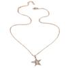 Hollow Choker Star Pendant Necklace Korean Korean Clavicle Chain  for Women Men