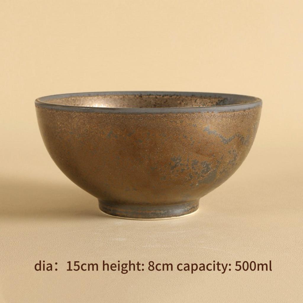 Jiutianyao Arhat Bowl High Aesthetic Value Rustic Ceramic Ramen Soup Noodle Bowl Microwave Safe Unique Large Commercial Use Standard