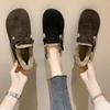 Autumn and Winter New Soft-soled Doudou Shoes Women's Shoes with Velvet Outer Wear Fashionable and Comfortable Mother Shoes Warm Fluffy Cotton Shoes