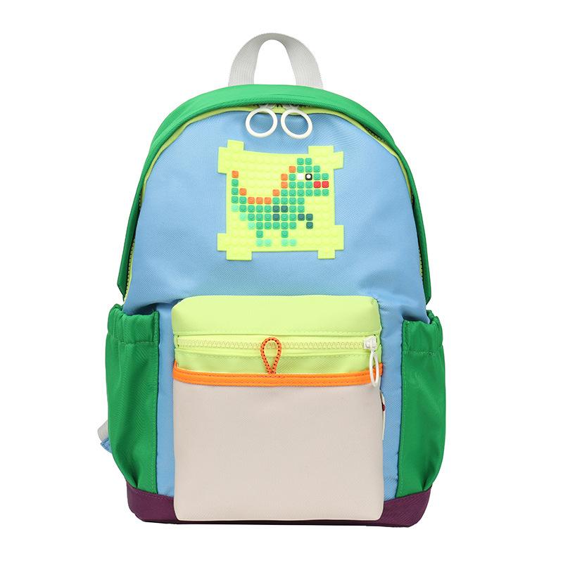 Schoolbag Children's Schoolbag First Grade Primary School Student Cartoon Backpack Korean Version Contrasting Colors Boys and Girls Travel Backpack