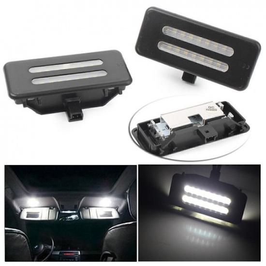 2pcs White LED Sun Visor Vanity Mirror Lights For BMW 3 5 Series X1 X3 X5 X6 E60
