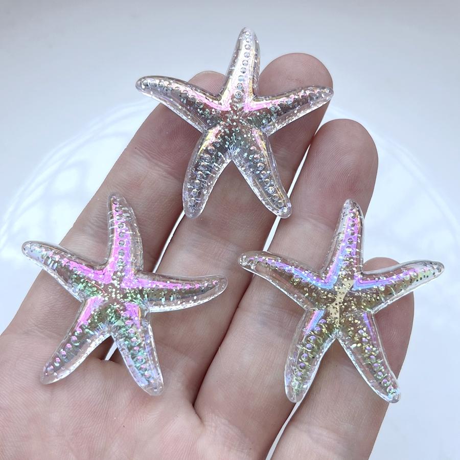 

10 beautiful 40mm sea star Rhinestone scrapbooks suitable for diy jewelry decoration слоновая кость