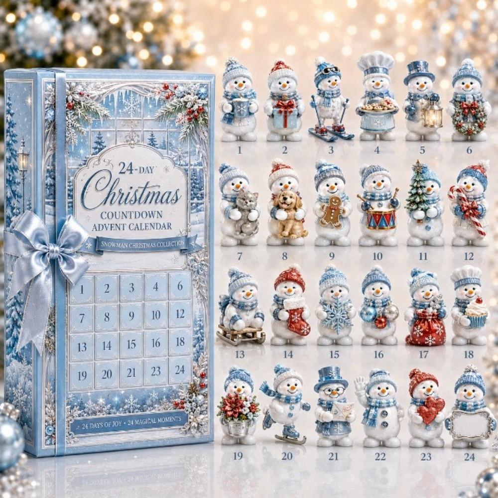 24-Day Advent Calendar 2026 Acrylic 2D Flat Animals Mini Figurines Home Festive Display