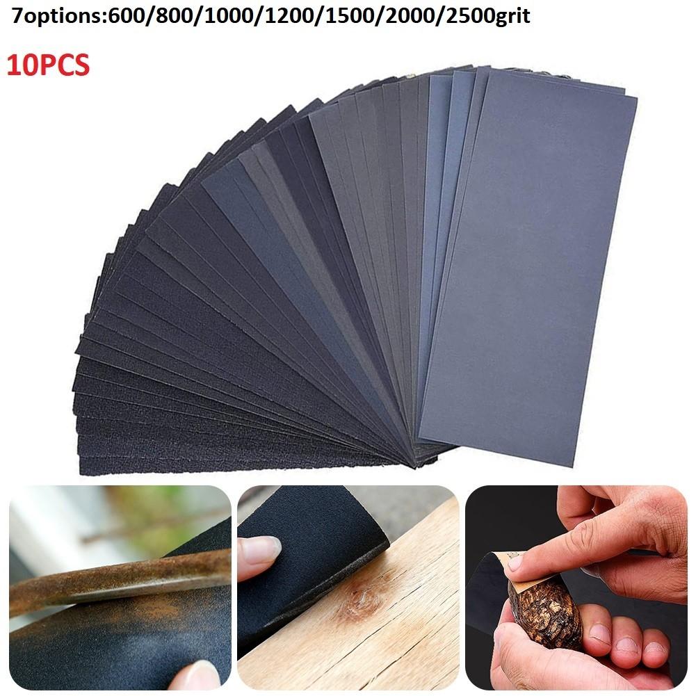 10 ks Brúsny papier 600-2500 Zrnitosti 600/800/1000/1200/1500/2000/2500Zrnitosti