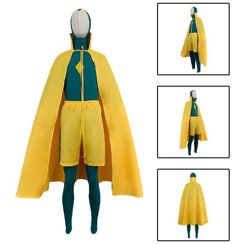 Iøjnefaldende Wanda Vision Cosplay Kostume Jumpsuit Kappe Outfits Til Halloween