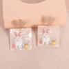 Korean version of fresh and sweet less wind earrings ins cute cartoon bunny oil painting resin acrylic stud earrings