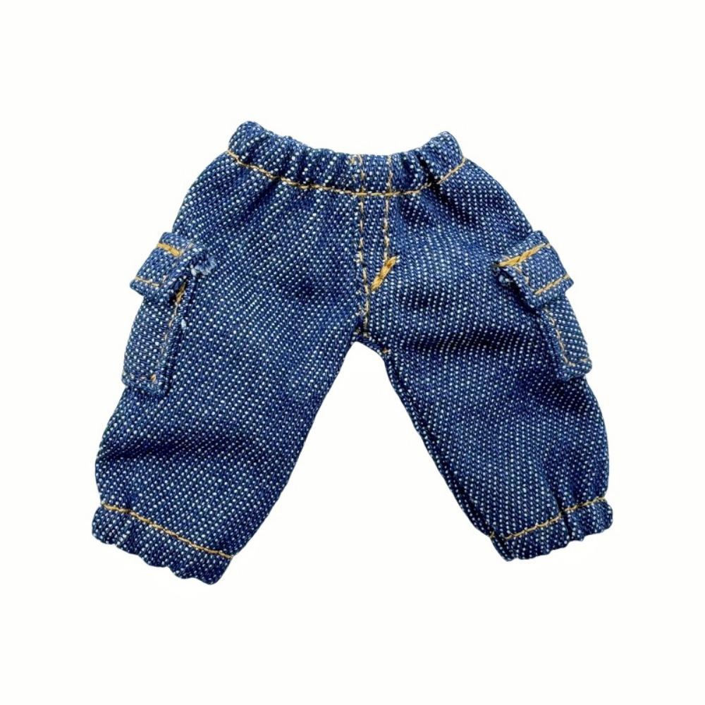 DIY Doll Jeans Pants  For 1/11 OB11 Dolls For YMY 1/12 Bjd/GSC Dolls/for Obitsu 11 Dolls темно-синий