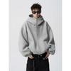 Unisex Oversized Hooded Rits-Up Sweatshirt Casual Gebreide Pullover Winter Koppels