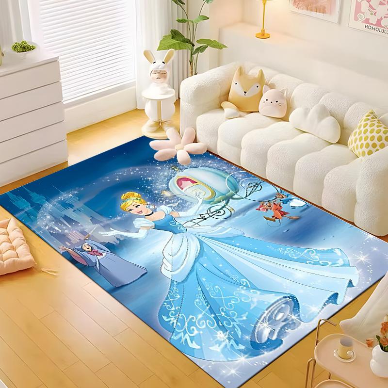 Various Styles and Sizes Princess Cinderella Pattern Carpets Bedroom Play Mat Living Room Areas Rug Home Decoration Luxury Gifts