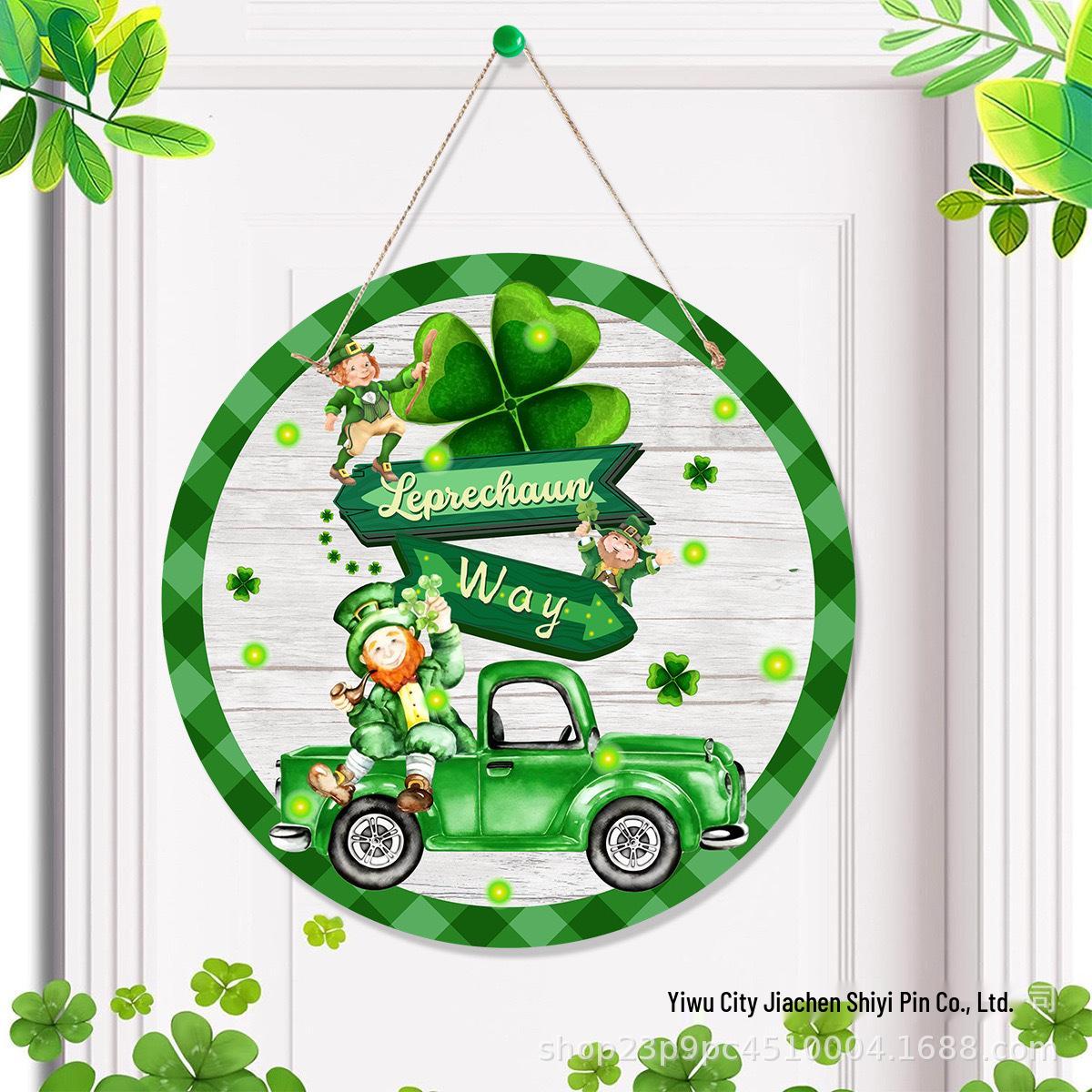 St. Patrick s Day Wooden Hanging Door Sign Ornament