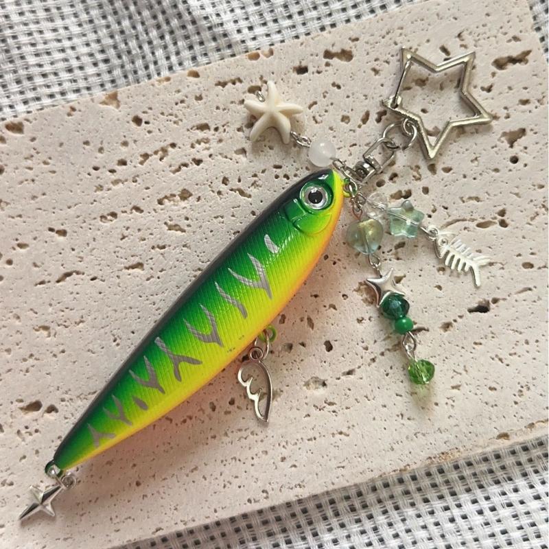 1Pcs Exquisite Handmade Fish Keychain For Fishing Enthusiasts Bag Pendant Decoration Souvenir Gifts Jewelry Accessories