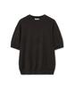THEKNITCOMPANY Cotton Cashmere Crewneck Knit [Charcoal Brown] (Type A)